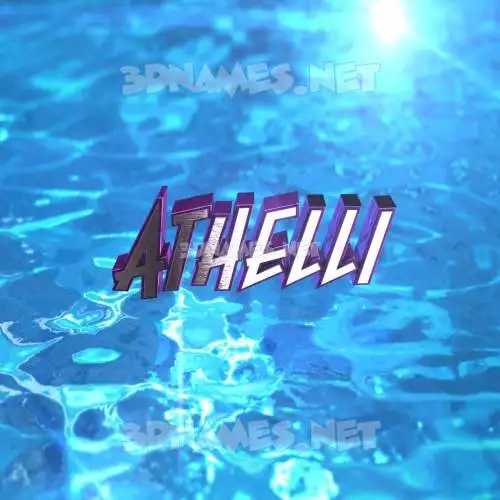 athelli in Water 2015 style - 3D name wallpaper