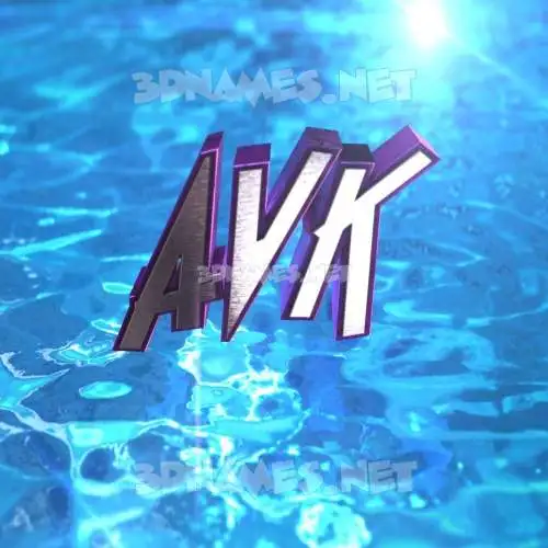 avk in Water 2015 style - 3D name wallpaper avk in Water 2015 style - 3D name wallpaper