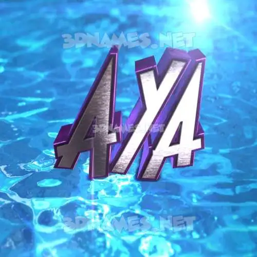 aya in Water 2015 style - 3D name wallpaper