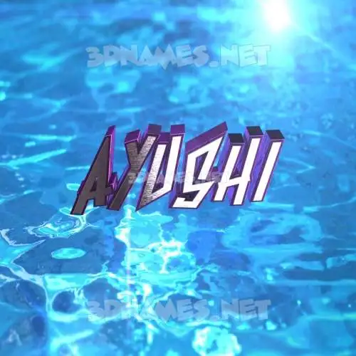 ayushi in Water 2015 style - 3D name wallpaper