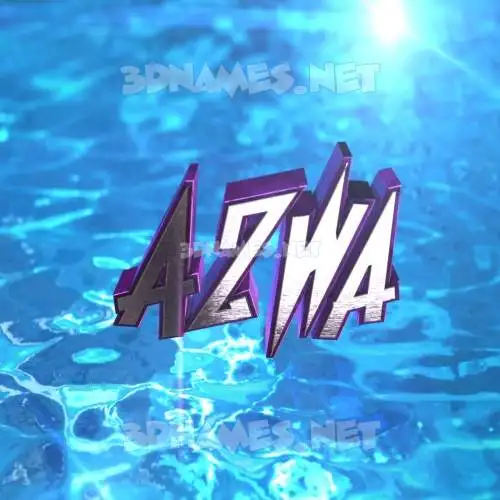 azwa in Water 2015 style - 3D name wallpaper azwa in Water 2015 style - 3D name wallpaper