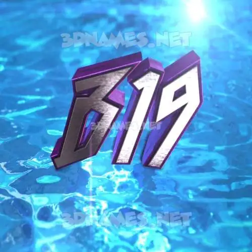 b19 in Water 2015 style - 3D name wallpaper b19 in Water 2015 style - 3D name wallpaper