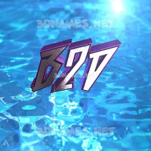 b2d in Water 2015 style - 3D name wallpaper b2d in Water 2015 style - 3D name wallpaper