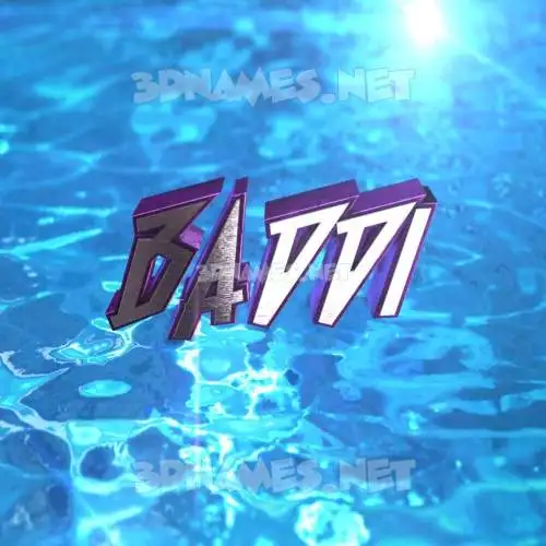 baddi in Water 2015 style - 3D name wallpaper baddi in Water 2015 style - 3D name wallpaper