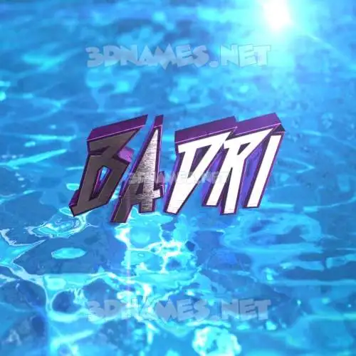 badri in Water 2015 style - 3D name wallpaper badri in Water 2015 style - 3D name wallpaper