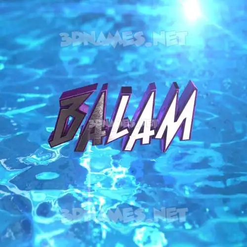 balam in Water 2015 style - 3D name wallpaper balam in Water 2015 style - 3D name wallpaper