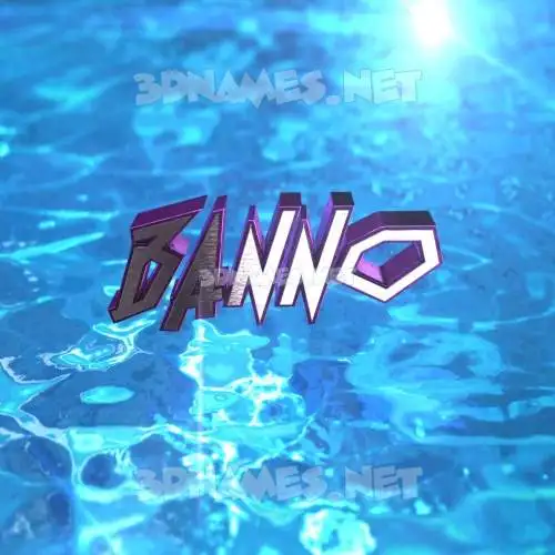 banno in Water 2015 style - 3D name wallpaper banno in Water 2015 style - 3D name wallpaper