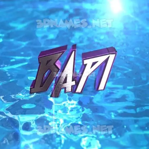 bapi in Water 2015 style - 3D name wallpaper bapi in Water 2015 style - 3D name wallpaper