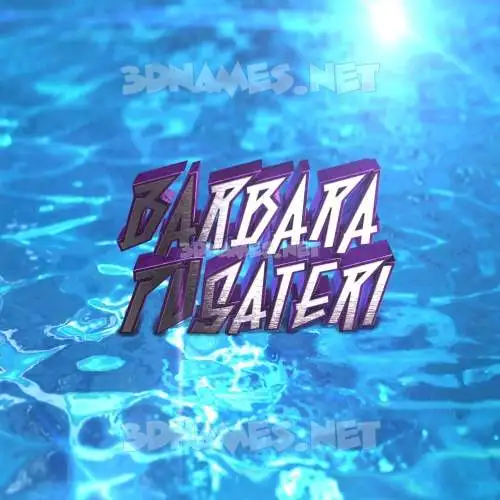barbara pusateri in Water 2015 style - 3D name wallpaper barbara pusateri in Water 2015 style - 3D name wallpaper