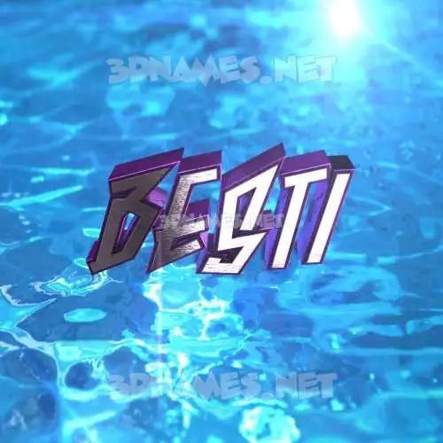 besti in Water 2015 style - 3D name wallpaper