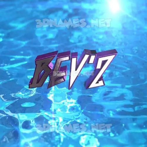 bev'z in Water 2015 style - 3D name wallpaper bev'z in Water 2015 style - 3D name wallpaper