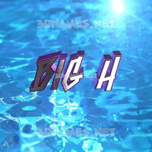 big h in Water 2015 style - 3D name wallpaper big h in Water 2015 style - 3D name wallpaper