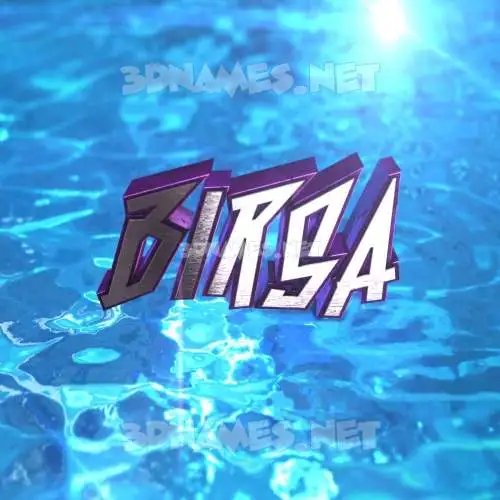 birsa in Water 2015 style - 3D name wallpaper birsa in Water 2015 style - 3D name wallpaper