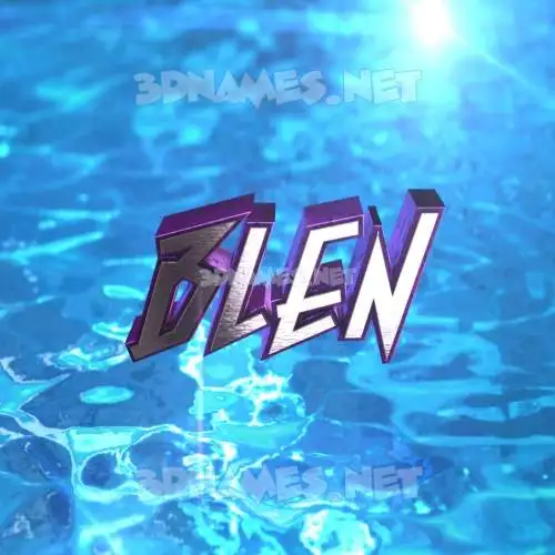 blen in Water 2015 style - 3D name wallpaper