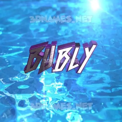 bubly in Water 2015 style - 3D name wallpaper bubly in Water 2015 style - 3D name wallpaper