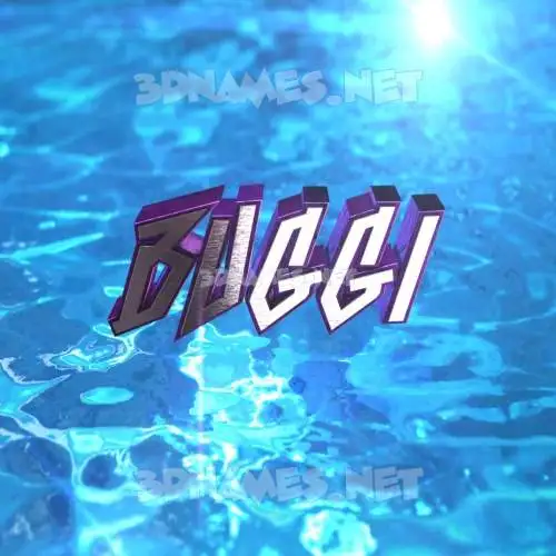 buggi in Water 2015 style - 3D name wallpaper buggi in Water 2015 style - 3D name wallpaper