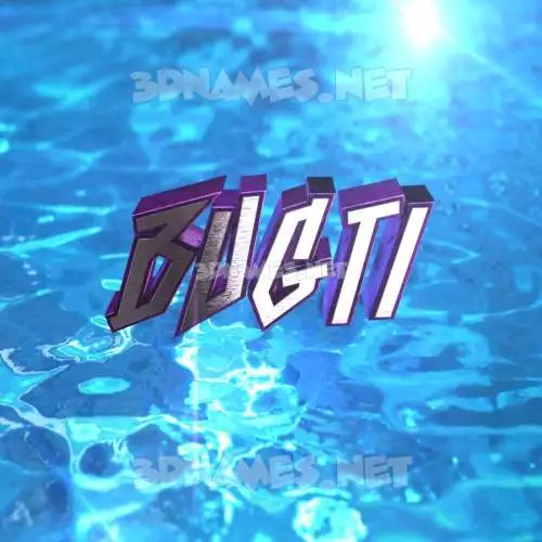 bugti in Water 2015 style - 3D name wallpaper bugti in Water 2015 style - 3D name wallpaper
