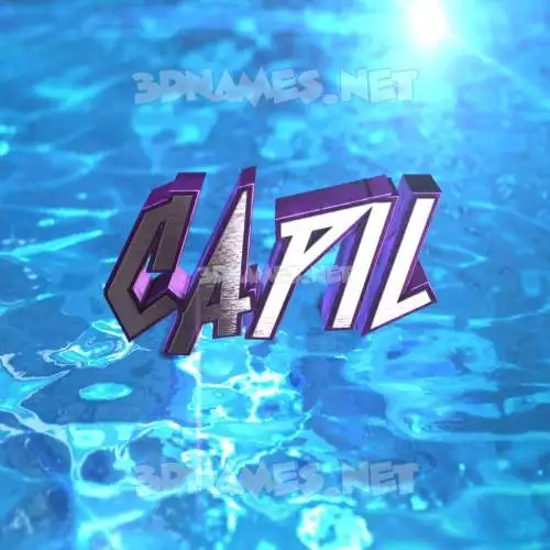capil in Water 2015 style - 3D name wallpaper