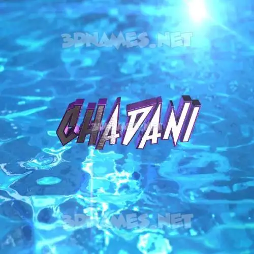 chadani in Water 2015 style - 3D name wallpaper