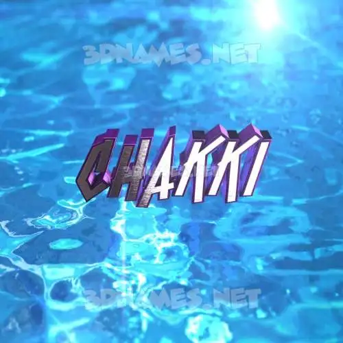 chakki in Water 2015 style - 3D name wallpaper