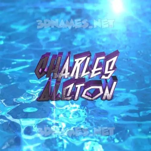 charles alston in Water 2015 style - 3D name wallpaper