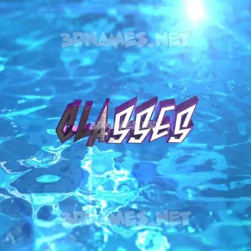 classes in Water 2015 style - 3D name wallpaper