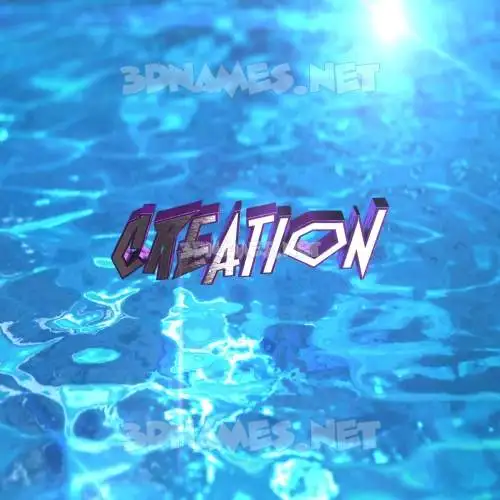 creation in Water 2015 style - 3D name wallpaper creation in Water 2015 style - 3D name wallpaper