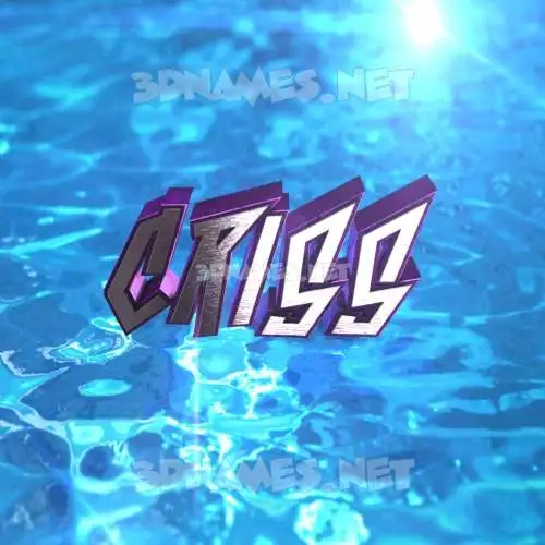 criss in Water 2015 style - 3D name wallpaper