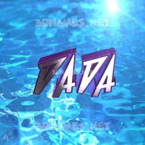 dada in Water 2015 style - 3D name wallpaper