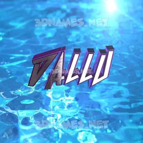 dallu in Water 2015 style - 3D name wallpaper dallu in Water 2015 style - 3D name wallpaper
