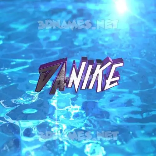 danike in Water 2015 style - 3D name wallpaper