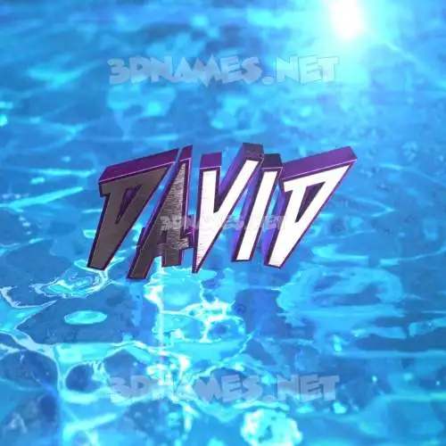 david in Water 2015 style - 3D name wallpaper