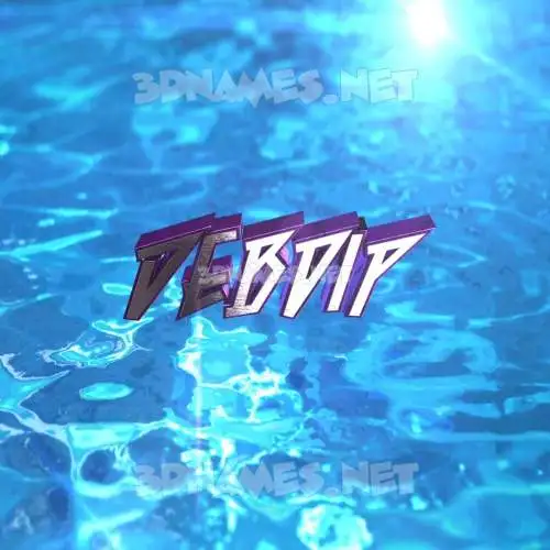 debdip in Water 2015 style - 3D name wallpaper