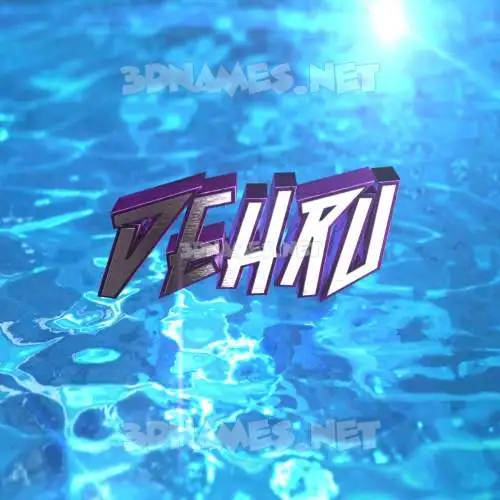 dehru in Water 2015 style - 3D name wallpaper