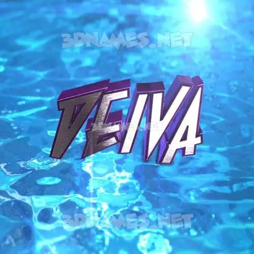 deiva in Water 2015 style - 3D name wallpaper