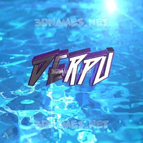 derpu in Water 2015 style - 3D name wallpaper derpu in Water 2015 style - 3D name wallpaper