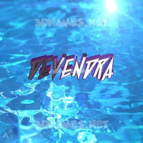 devendra in Water 2015 style - 3D name wallpaper