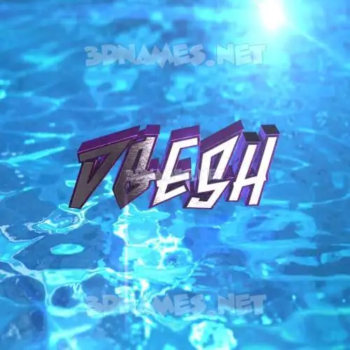 dgesh in Water 2015 style - 3D name wallpaper