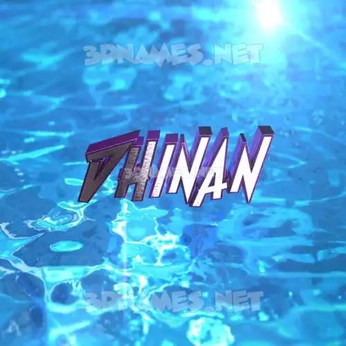 dhinan in Water 2015 style - 3D name wallpaper