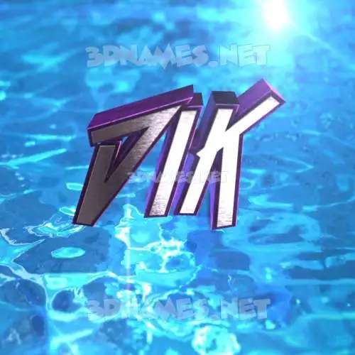 dik in Water 2015 style - 3D name wallpaper