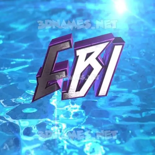 ebi in Water 2015 style - 3D name wallpaper