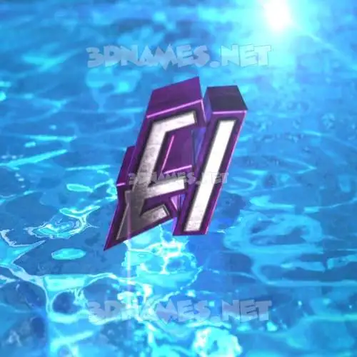 ei in Water 2015 style - 3D name wallpaper ei in Water 2015 style - 3D name wallpaper