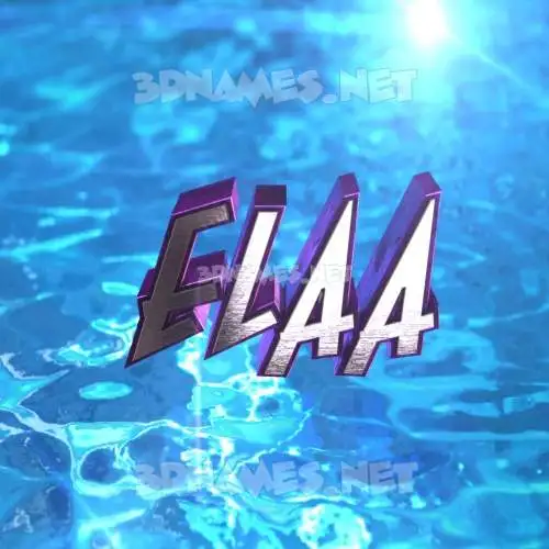 elaa in Water 2015 style - 3D name wallpaper