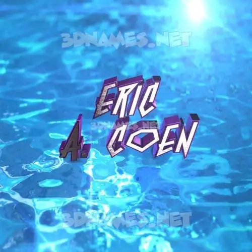 eric a. coen in Water 2015 style - 3D name wallpaper