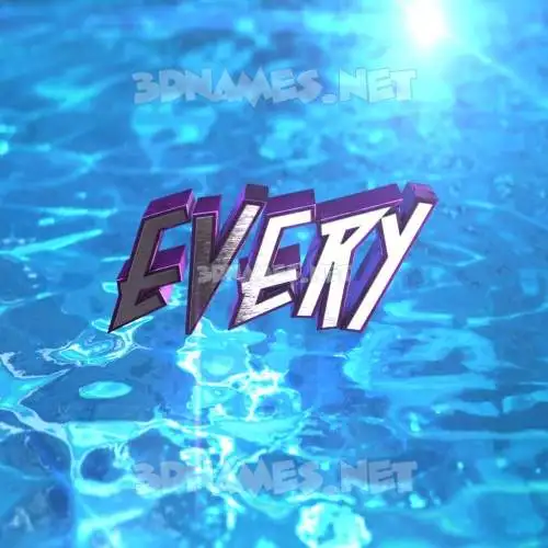 every in Water 2015 style - 3D name wallpaper every in Water 2015 style - 3D name wallpaper
