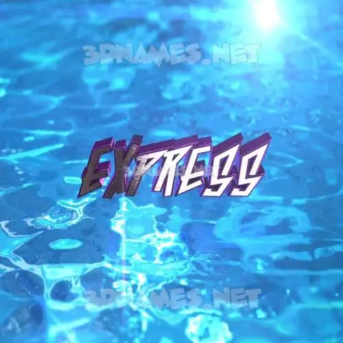 express in Water 2015 style - 3D name wallpaper