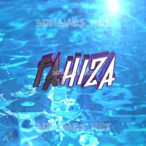 fahiza in Water 2015 style - 3D name wallpaper fahiza in Water 2015 style - 3D name wallpaper