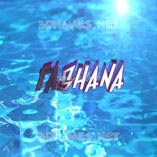 fashana in Water 2015 style - 3D name wallpaper