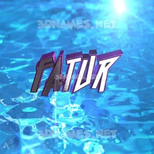 fatur in Water 2015 style - 3D name wallpaper fatur in Water 2015 style - 3D name wallpaper