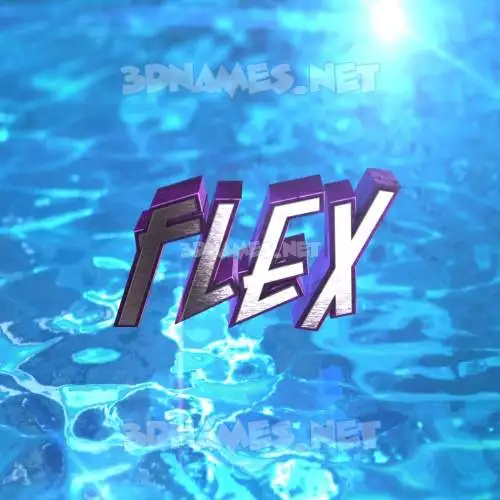 flex in Water 2015 style - 3D name wallpaper